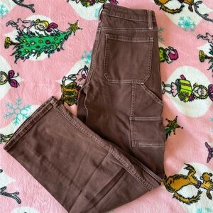 SO High Rise Carpenter Pants in Brown